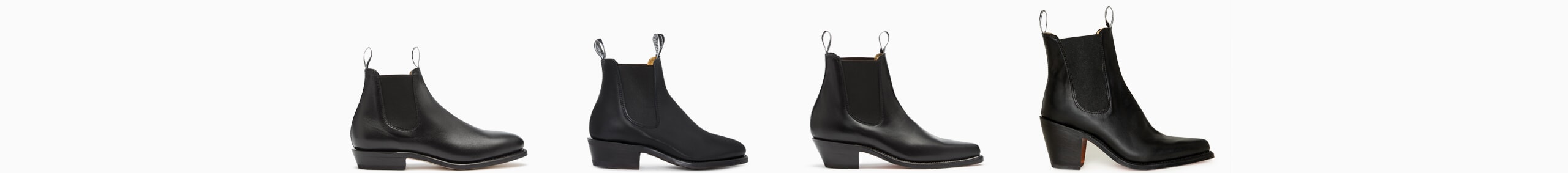 Black Adelaide Cuban Heel Boots, R.M.Williams Chelsea Boots