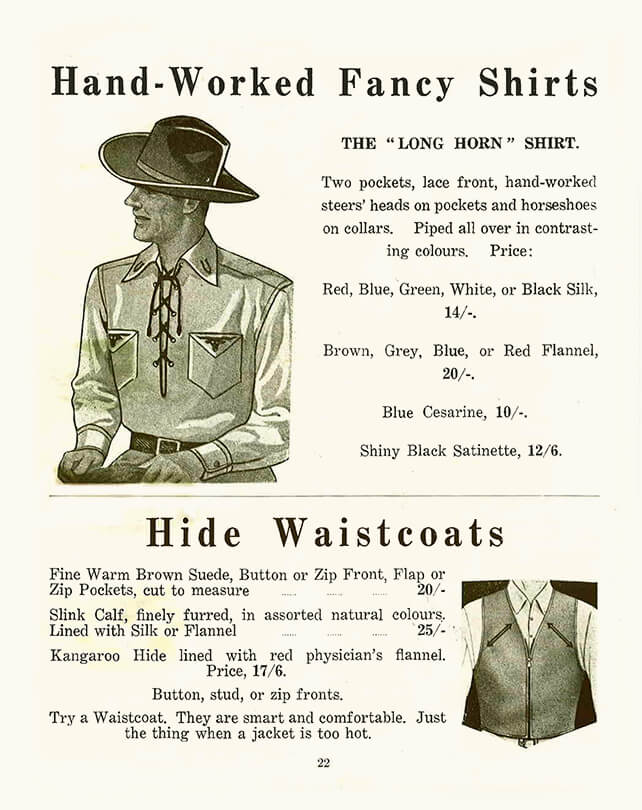 hand-worked fancy shirts 1940