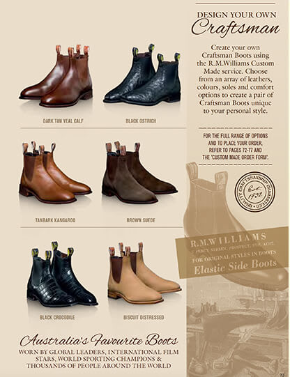 R.M.Williams - When RM released his iconic boots, his loyal