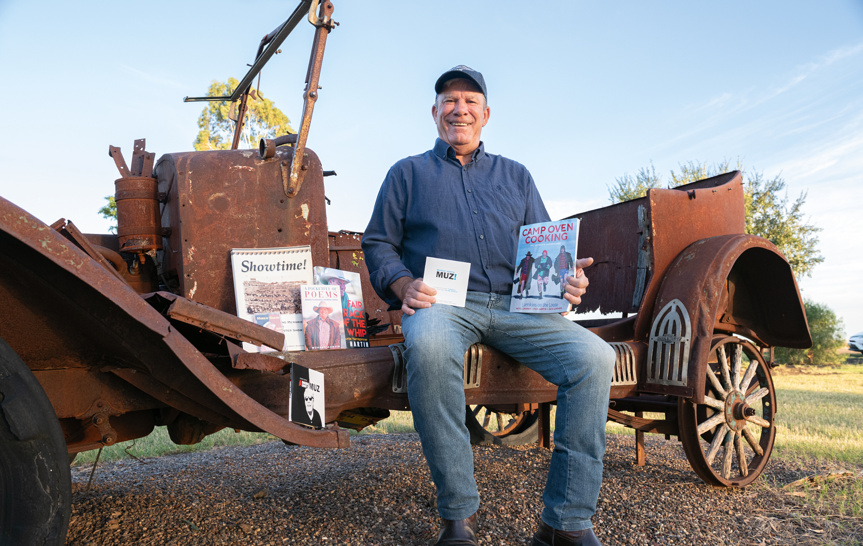 Murray with a collection of his books and recordings.