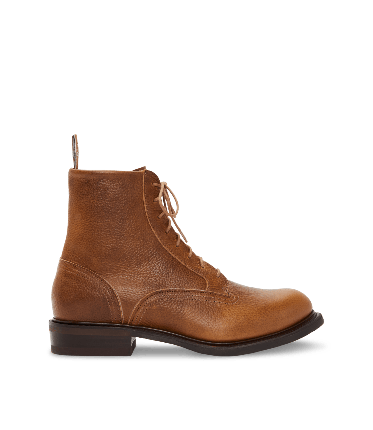 Simple Lace up Leather Boots -  Canada