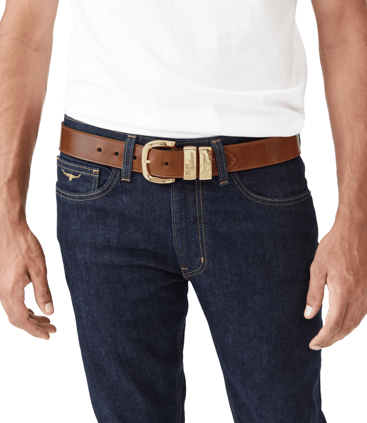 RM Williams Covered Buckle Belt - Simon Martin Whips & Leathercraft