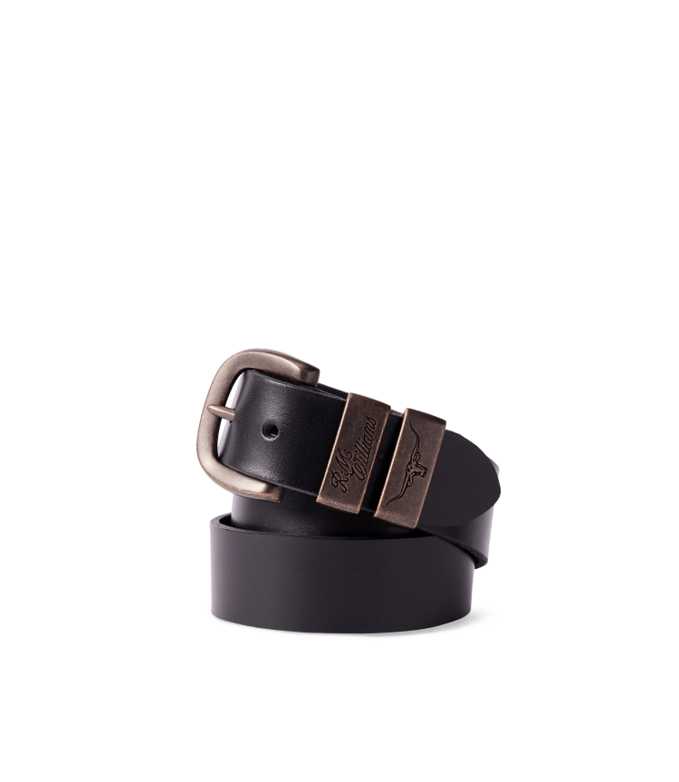 Dark Tan 1 1/2 Inch 3 Piece Solid Hide Belt