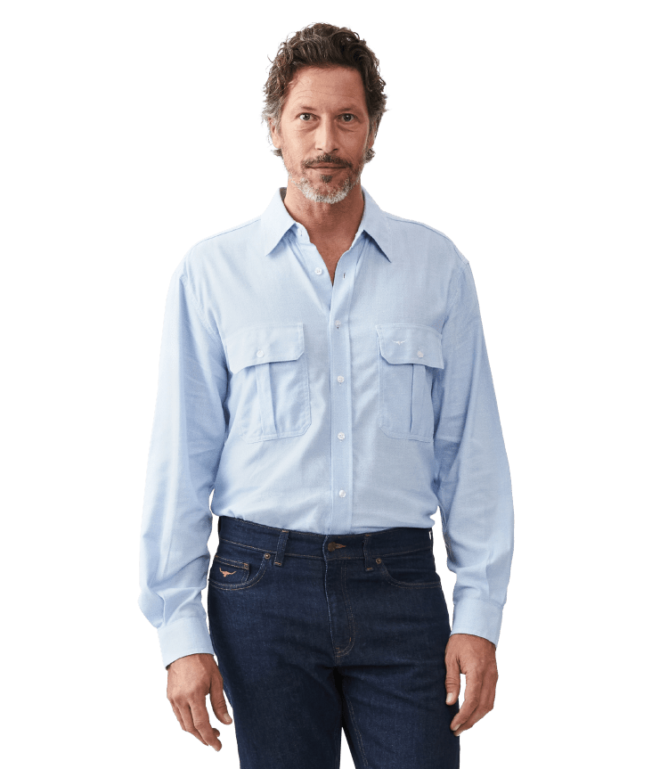 Blue Angus Brigalow Shirt, R.M.Williams Shirts