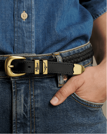 Plaited belts.