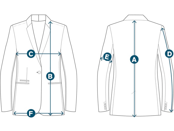 Blazer measurement sales