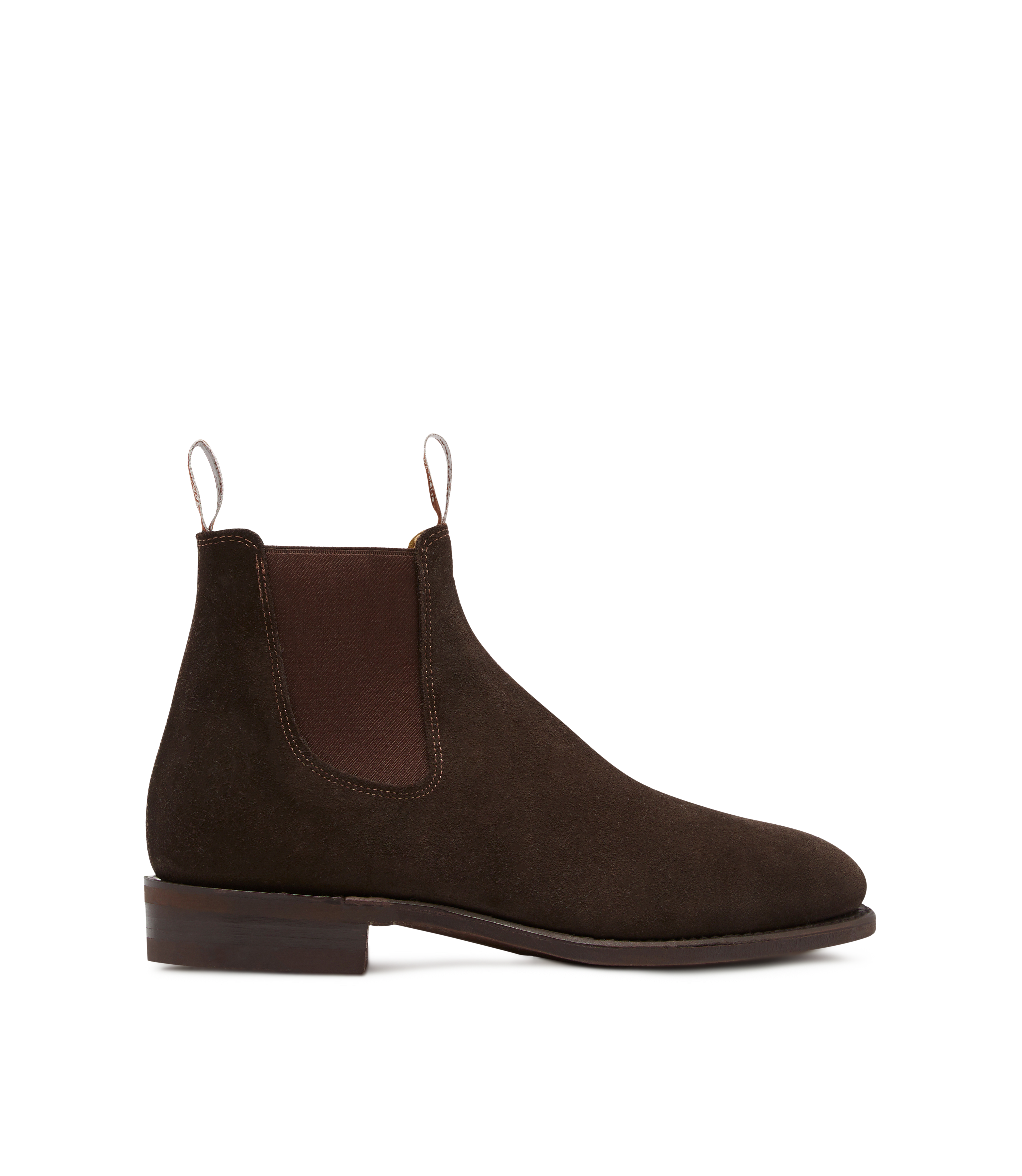 R.M. Williams Comfort Craftsman Suede Boot: Chocolate – Trunk Clothiers