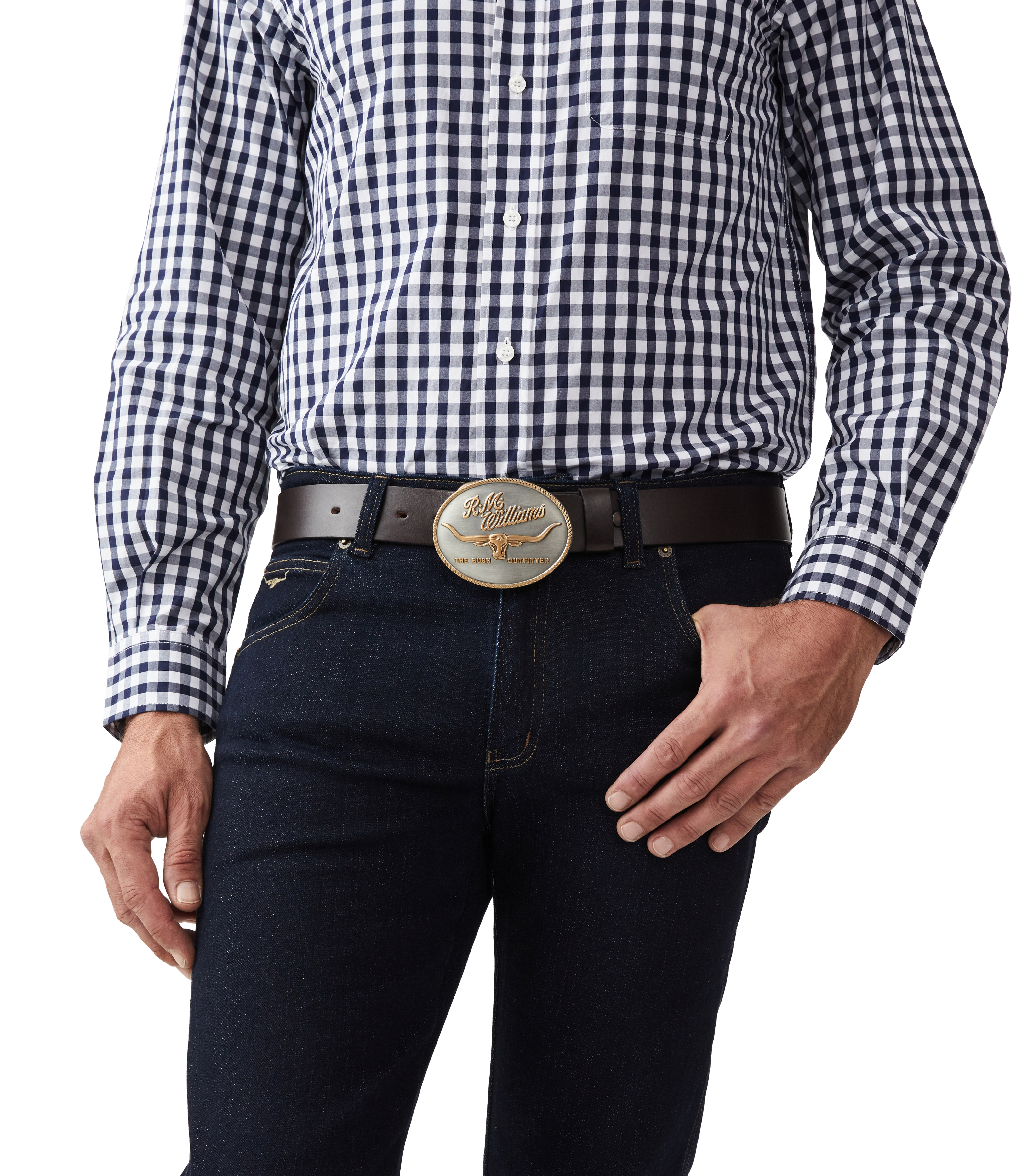 R.M.Williams logo buckle