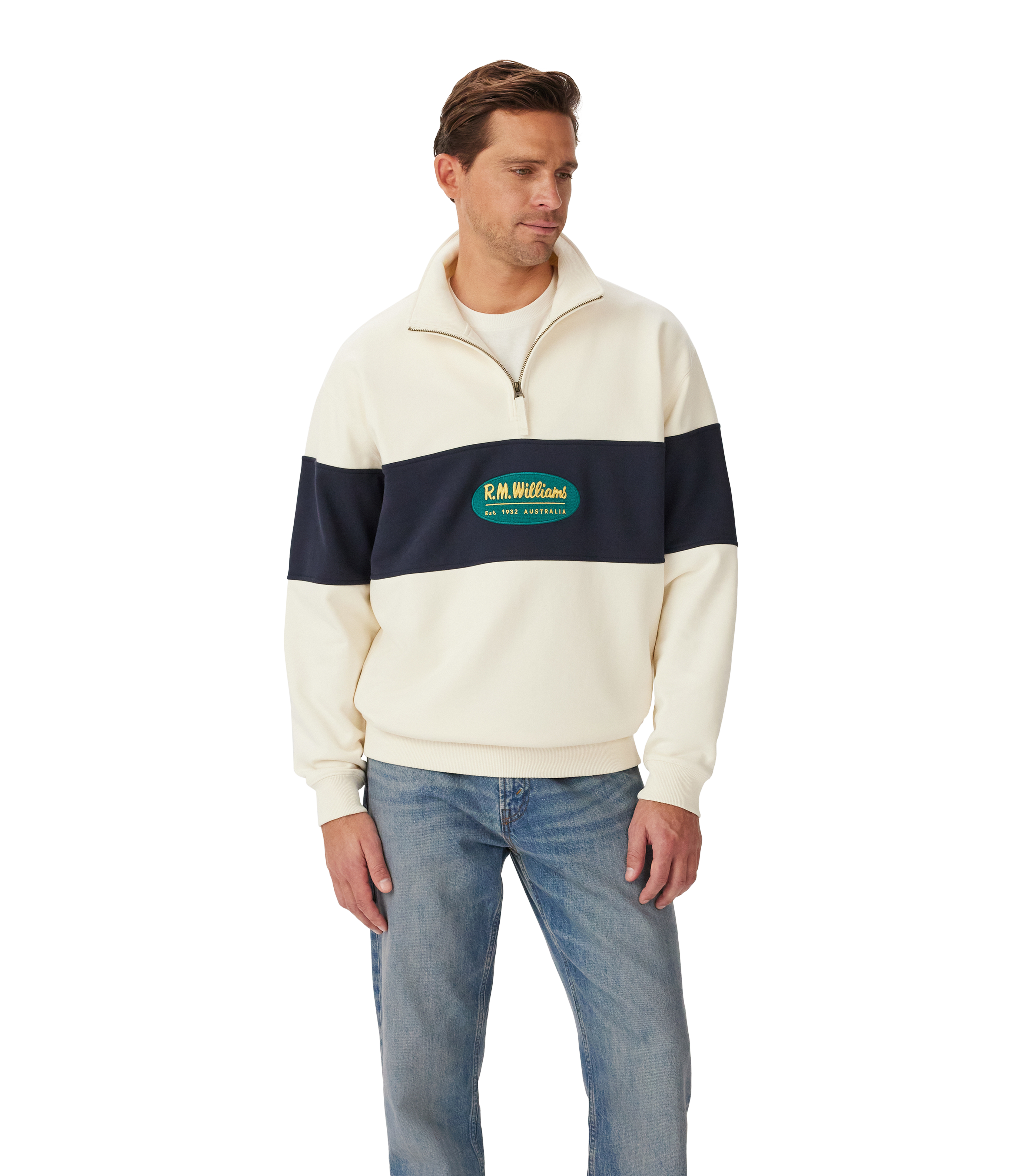 90s logo 1/4 zip sweatshirt