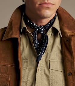 Polka-dot linen bandana