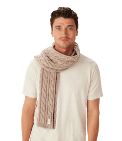 Highland cable wool scarf