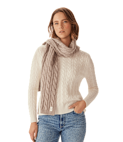 Highland cable wool scarf