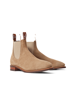 Craftsman boot– wood ash suede leather