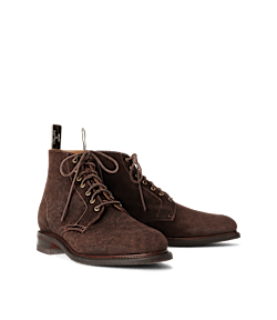 Urban Turnout lace up boot– rustic brown waxed suede leather