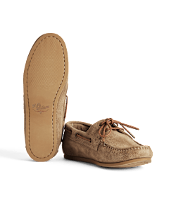 Rose plaited moccasin