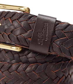 Stockman kangaroo plaited belt
