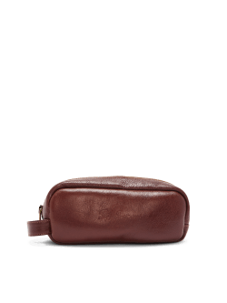 Leather travel care kit