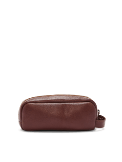 Leather travel care kit