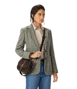 Alice saddle suede day bag