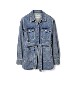 Evelyn denim belted jacket