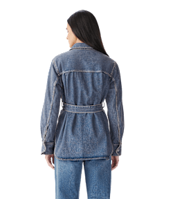 Evelyn denim belted jacket