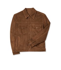 Duffy suede trucker jacket