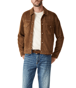 Duffy suede trucker jacket