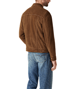 Duffy suede trucker jacket