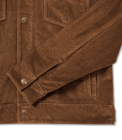 Duffy suede trucker jacket