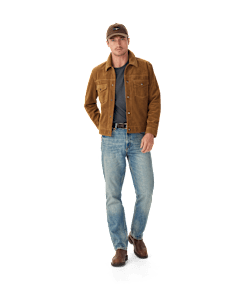 Duffy suede trucker jacket