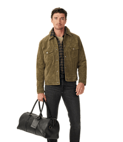 Duffy suede trucker jacket