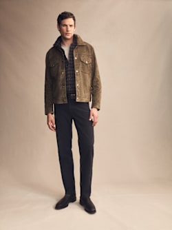Duffy suede trucker jacket