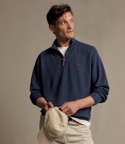 Warner popcorn quarter-zip knit