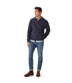 Linton 1/4 zip lambswool knit