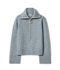 Casuarina lambswool zip knit