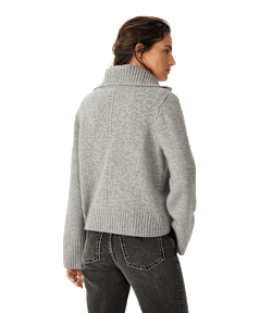 Casuarina lambswool zip knit