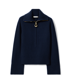 Casuarina lambswool zip knit