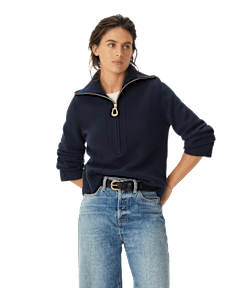 Casuarina lambswool zip knit