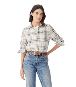 Olney check linen shirt