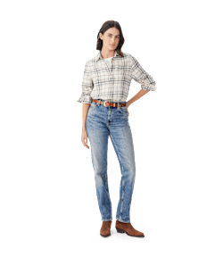 Olney check linen shirt
