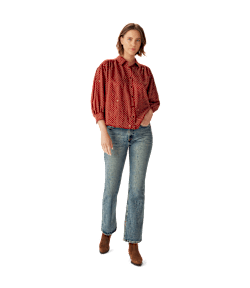 Paris printed linen shirt