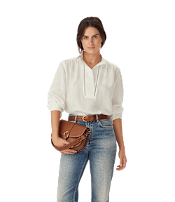 Lawrie linen stripe shirt