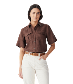 Crispin short sleeve linen shirt