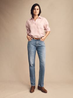 Hopeland linen check shirt