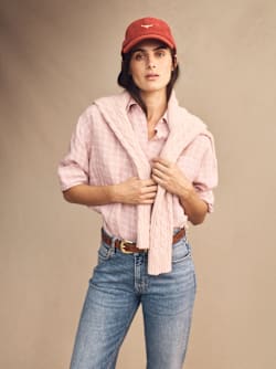 Hopeland linen check shirt