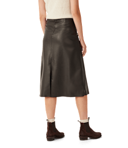 Gore leather midi skirt