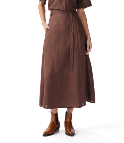 Kierle linen wrap skirt