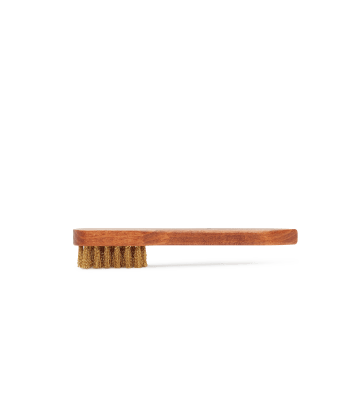 Suede Brass Bristle Brush