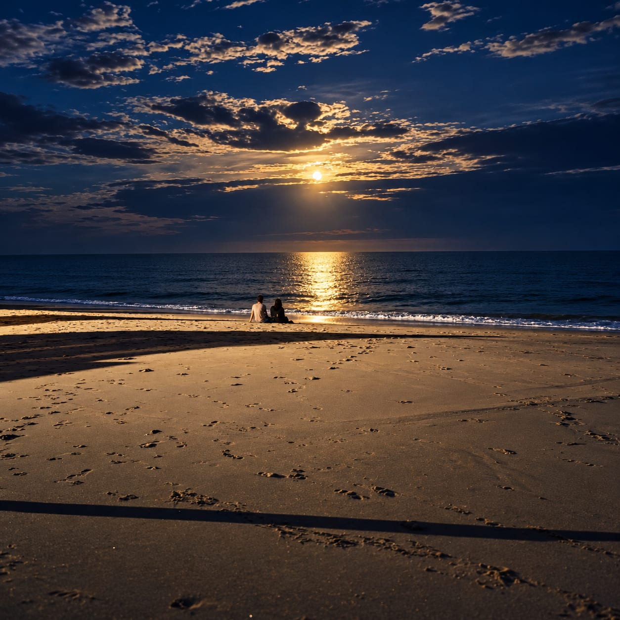 Noche en la playa de Montecito Beach Santa Clara