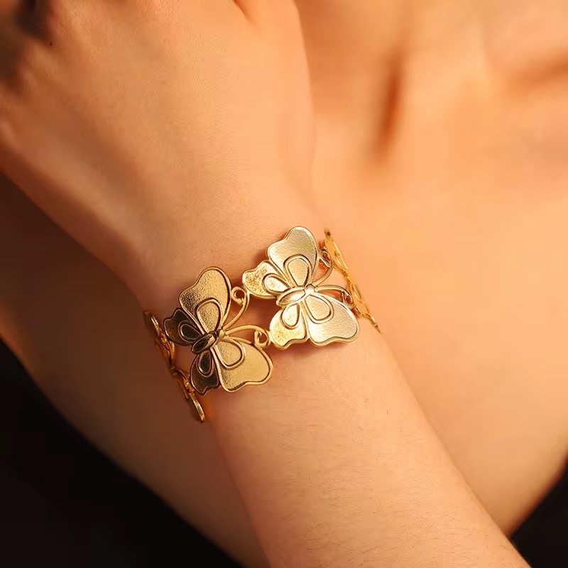 Golden Butterfly Statement Bracelet